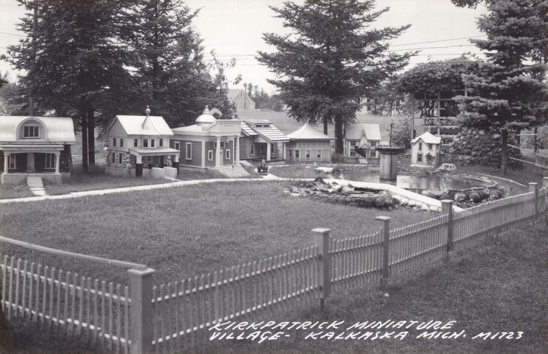 Kirkpatricks Miniature Village - Vintage Postcard (newer photo)